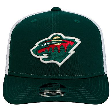 Men's New Era Green Minnesota Wild Core Trucker 9SEVENTY Stretch-Snap Hat