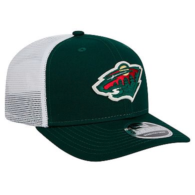 Men's New Era Green Minnesota Wild Core Trucker 9SEVENTY Stretch-Snap Hat