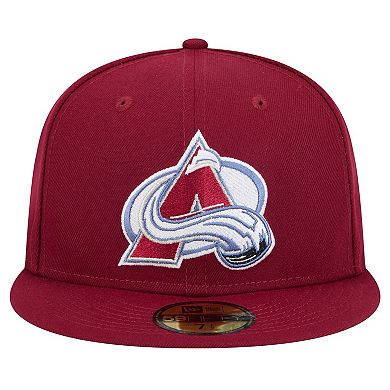 Men's New Era Burgundy Colorado Avalanche Core 59FIFTY Fitted Hat