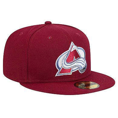 Men's New Era Burgundy Colorado Avalanche Core 59FIFTY Fitted Hat