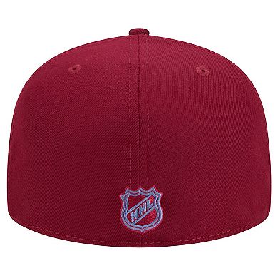 Men's New Era Burgundy Colorado Avalanche Core 59FIFTY Fitted Hat