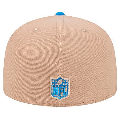Men's New Era Tan Detroit Lions Logo Main 59FIFTY Fitted Hat