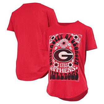 Women's Pressbox Red Georgia Bulldogs Irvine Floral Team Color��T-Shirt