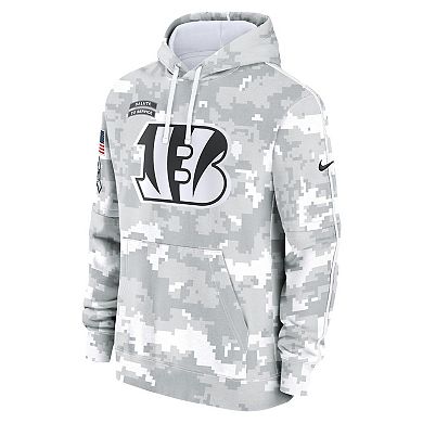 Men's Nike Arctic Camo Cincinnati Bengals 2024 Salute to Service Club Fleece Pullover Hoodie
