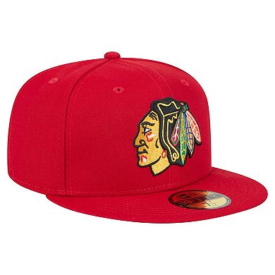 Men's New Era Red Chicago Blackhawks Core 59FIFTY Fitted Hat