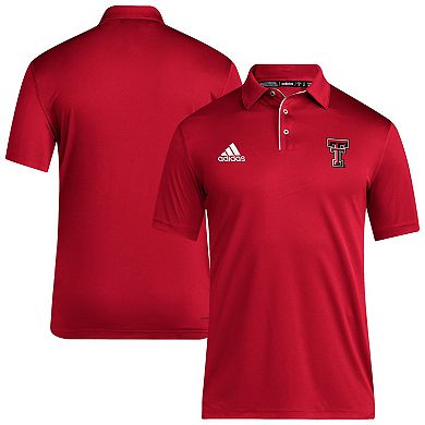 Men's adidas Red Texas Tech Red Raiders 2024 Coaches AEROREADY Polo