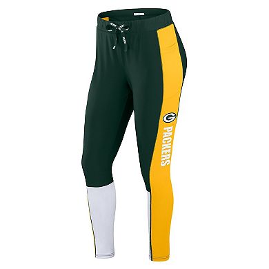 Women's WEAR by Erin Andrews Green/Yellow Green Bay Packers Color-Block Leggings