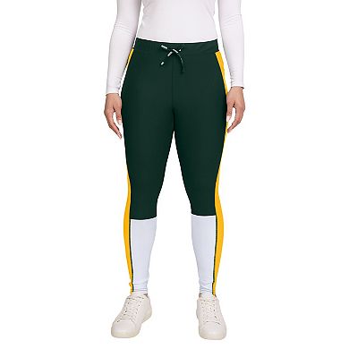 Women's WEAR by Erin Andrews Green/Yellow Green Bay Packers Color-Block Leggings