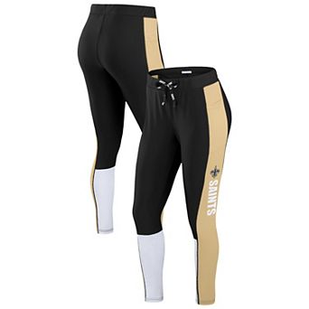 Women's WEAR by Erin Andrews Black/Gold New Orleans Saints Color-Block Leggings