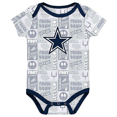 Infant Dallas Cowboys Play Day Three-Pack Bodysuit Set