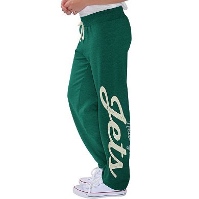 Women's G-III 4Her by Carl Banks Green New York Jets Scrimmage Fleece Pants