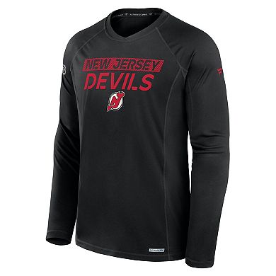 Men's Fanatics Black New Jersey Devils Authentic Pro Rink Tech Long Sleeve T-Shirt