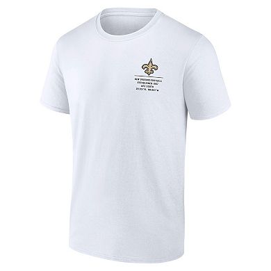 Men's Fanatics White New Orleans Saints Repeat Stats T-Shirt