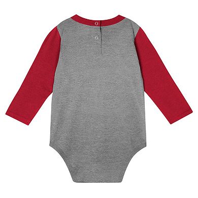 Infant Crimson Washington State Cougars Double Up Long Sleeve Bodysuit & Pant Set