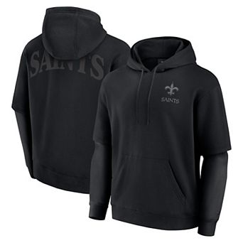 Unisex Fanatics Black New Orleans Saints Sleek Elements Pullover Hoodie