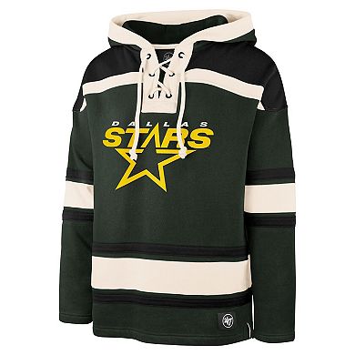 Men's '47 Mike Modano Green Dallas Stars Retired Player Name & Number Lacer Pullover Hoodie
