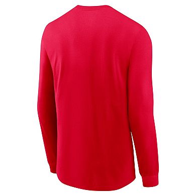 Men's Nike Red Arizona Wildcats Basketball Icon Two-Hit Long Sleeve T-Shirt