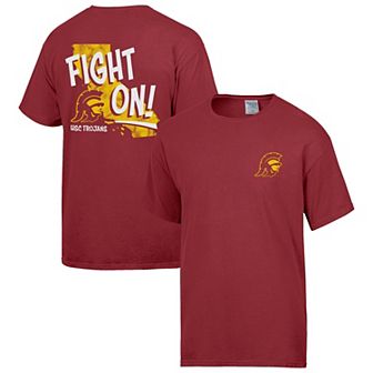 Men's ComfortWash Cardinal USC Trojans Fight On T-Shirt
