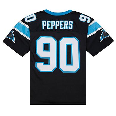 Men's Mitchell & Ness Julius Peppers Black Carolina Panthers Big & Tall 2003 Alternate Legacy Retired Player Jersey