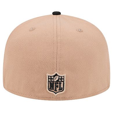 Men's New Era Tan Las Vegas Raiders Logo Main 59FIFTY Fitted Hat