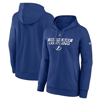 Women's Fanatics Blue Tampa Bay Lightning Authentic Pro Core Primary Fleece Pullover Hoodie