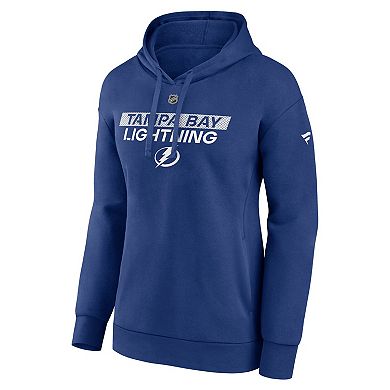 Women's Fanatics Blue Tampa Bay Lightning Authentic Pro Core Primary Fleece Pullover Hoodie