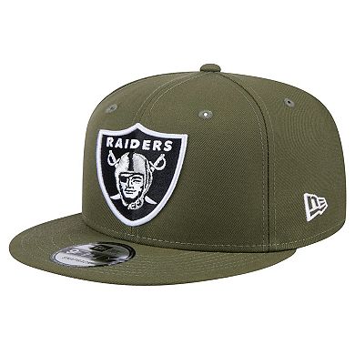 Men's New Era Olive Las Vegas Raiders Main 9FIFTY Snapback Hat