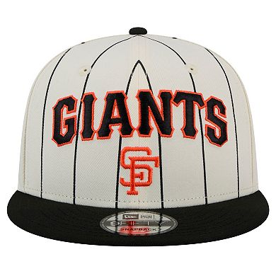 Men's New Era White San Francisco Giants Jersey Pinstripe 9FIFTY Snapback Hat