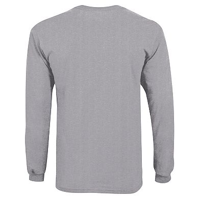 Youth Champion Gray Alabama Crimson Tide Distressed Arch Over Logo Long Sleeve T-Shirt