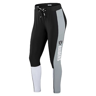 Women's WEAR by Erin Andrews Black/Gray Las Vegas Raiders Color-Block Leggings