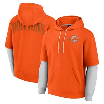 Unisex Fanatics Orange Miami Dolphins Sleek Elements Pullover Hoodie