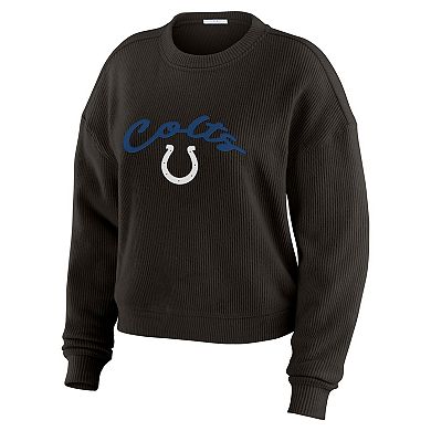Women's WEAR by Erin Andrews Cream Indianapolis Colts Knitted Tri-Blend Long Sleeve T-Shirt & Pants Lounge Set