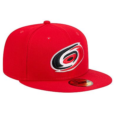 Men's New Era Red Carolina Hurricanes Core 59FIFTY Fitted Hat