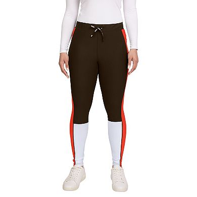 Women's WEAR by Erin Andrews Brown/Orange Cleveland Browns Color-Block Leggings