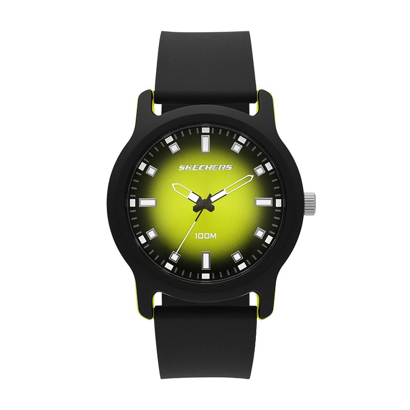 Skechers® Men's Ostrom Black Watch, Size: Large, Blck Yllw