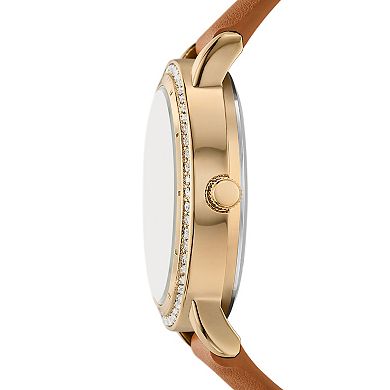 Skechers® Women's 6-pc. Light Brown Watch & Gold Tone Bracelet Set