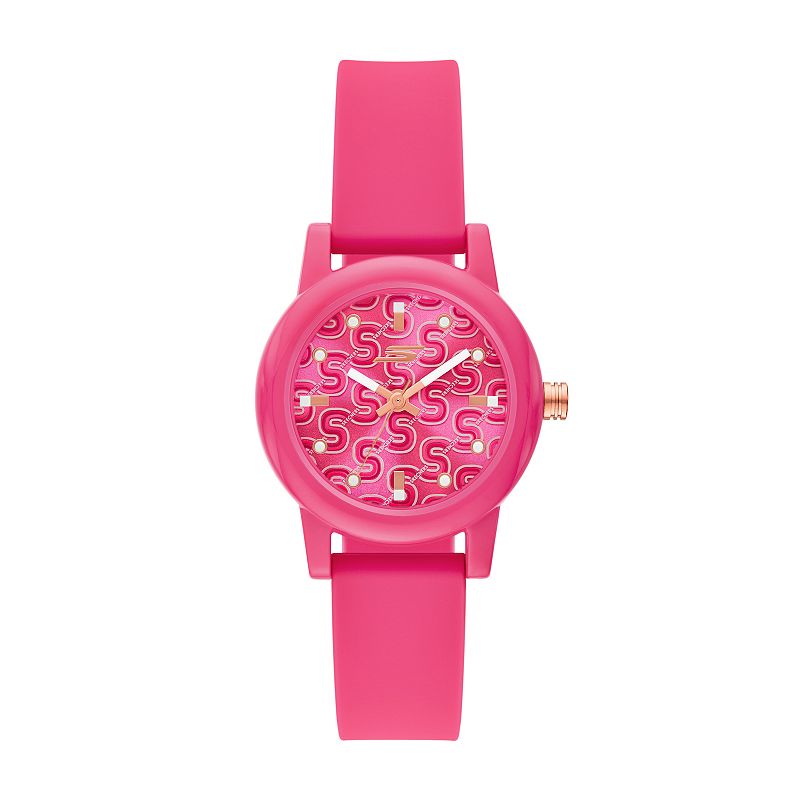 Skechers® Women's Silicone Pickleball Watch, Size: Small, Pink