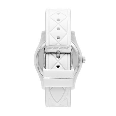Skechers® Men's White Silicone Pickleball Watch