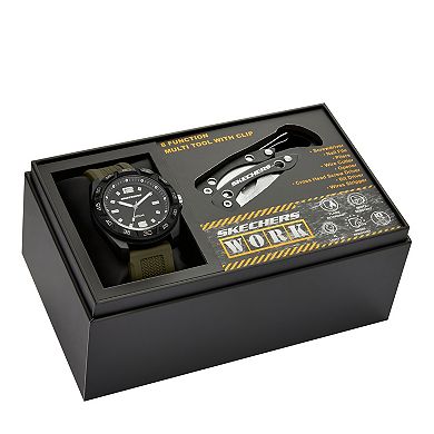 Skechers Black Silicone Women's Watch Set