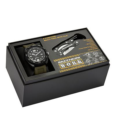 ご確認用です Skechers Women's Silicone Strap Watch & Multi Tool Set