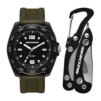 Skechers Women's Silicone Strap Watch & Multi Tool Set