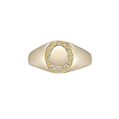 Gemminded 18k Gold Over Silver 1/10 Ct. T.W. Lab-Grown Diamond Ring
