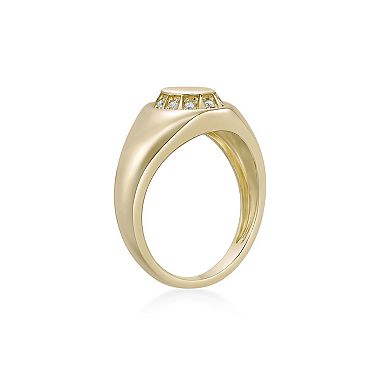 Gemminded 18k Gold Over Silver 1/10 Ct. T.W. Lab-Grown Diamond Ring