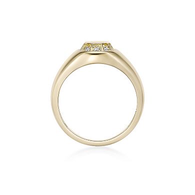 Gemminded 18k Gold Over Silver 1/10 Ct. T.W. Lab-Grown Diamond Ring