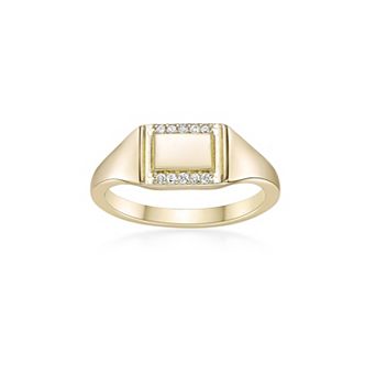Gemminded 18k Gold Over Silver Lab-Grown Diamond Accent Ring