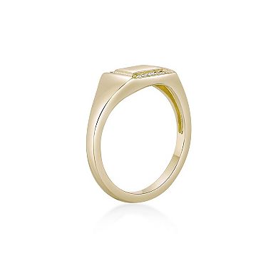 Gemminded 18k Gold Over Silver Lab-Grown Diamond Accent Ring
