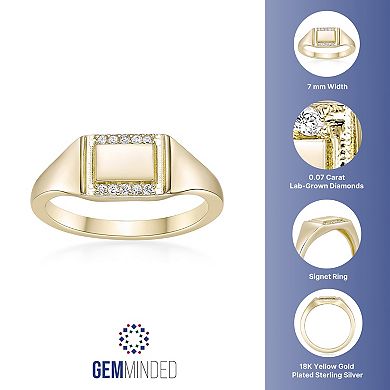 Gemminded 18k Gold Over Silver Lab-Grown Diamond Accent Ring