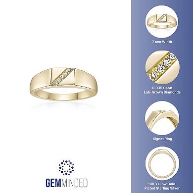 Gemminded 18k Gold Over Silver Lab-Grown Diamond Accent Ring