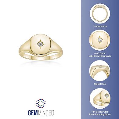 Gemminded 18k Gold Over Silver Lab-Grown Diamond Accent Ring