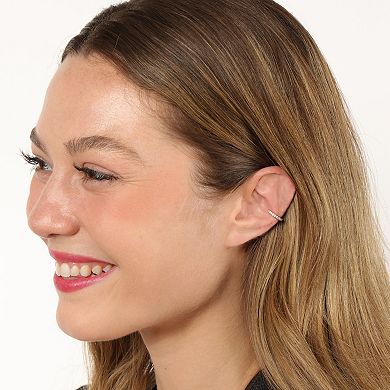 Gemminded 18k Gold Over Silver Lab-Grown Diamond Accent Ear Cuff